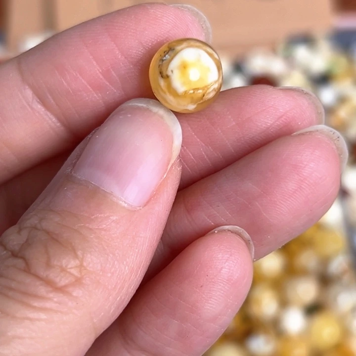 未镶嵌蜜蜡裸石9.8mm一个