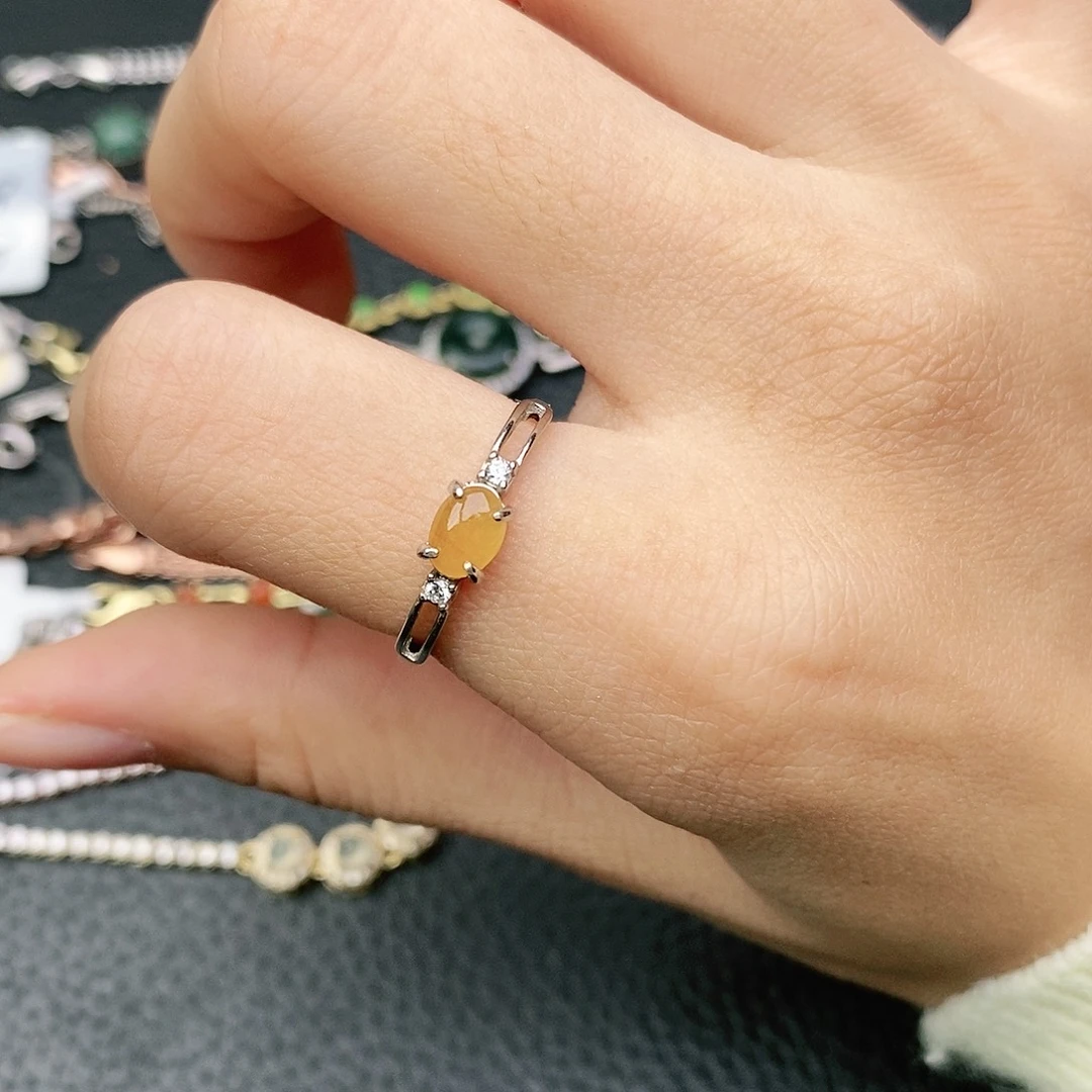 翡翠银S925镶嵌戒指