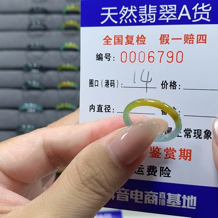 翡翠未镶嵌戒圈6790