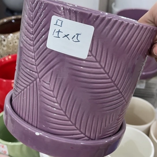 多肉绿植陶瓷花盆9.9包邮，有孔