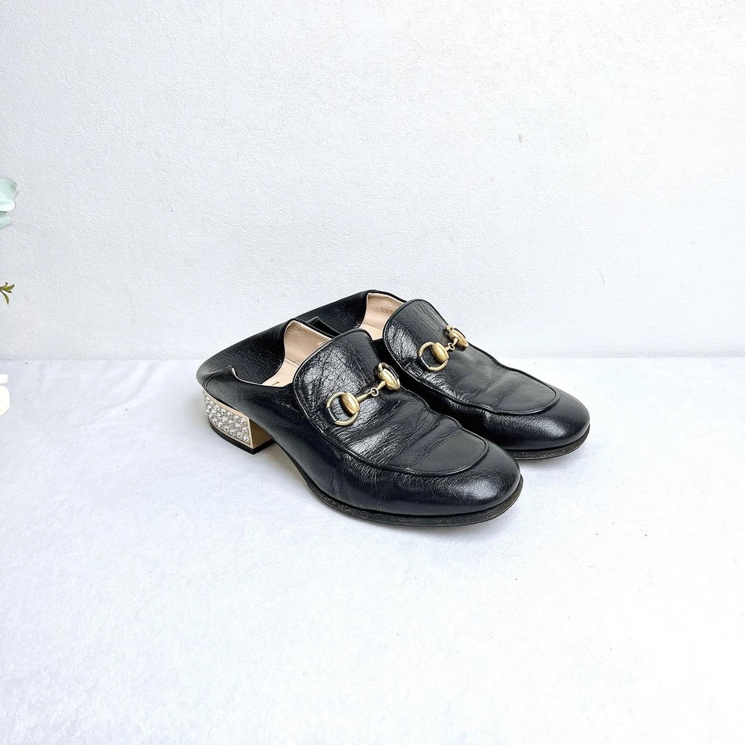 95新/Gucci/古驰/乐福鞋/36.5码/Xsp37991（左鞋底少金属标）