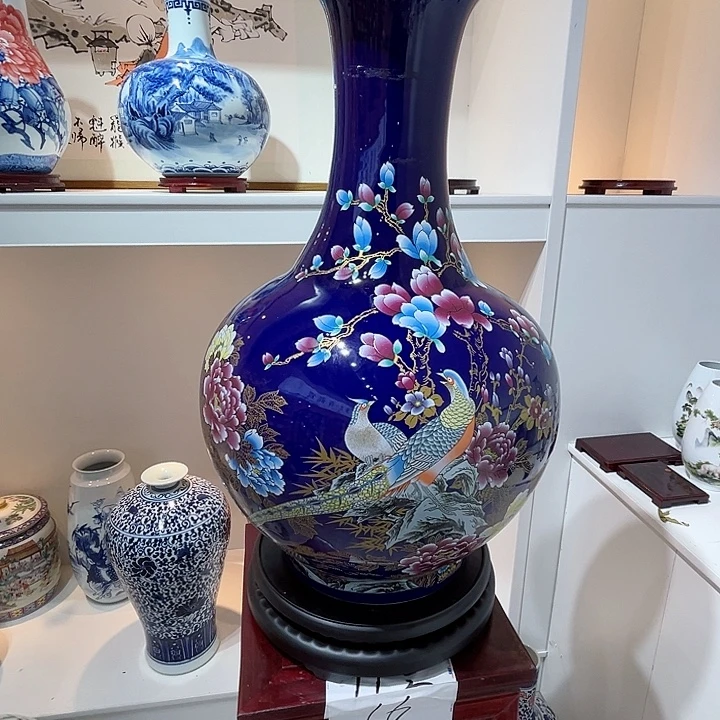 A***摆件一对景泰蓝高59
