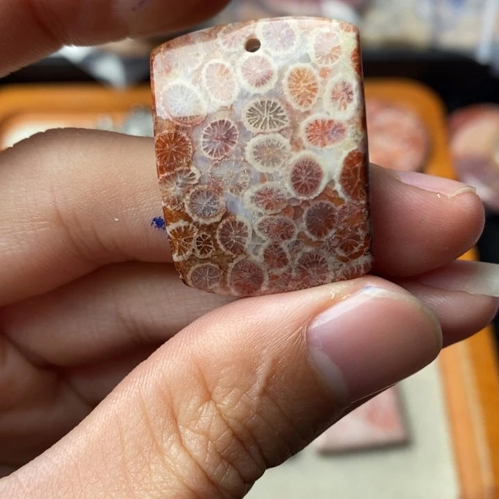 硅化玉颈饰未镶嵌兜***松