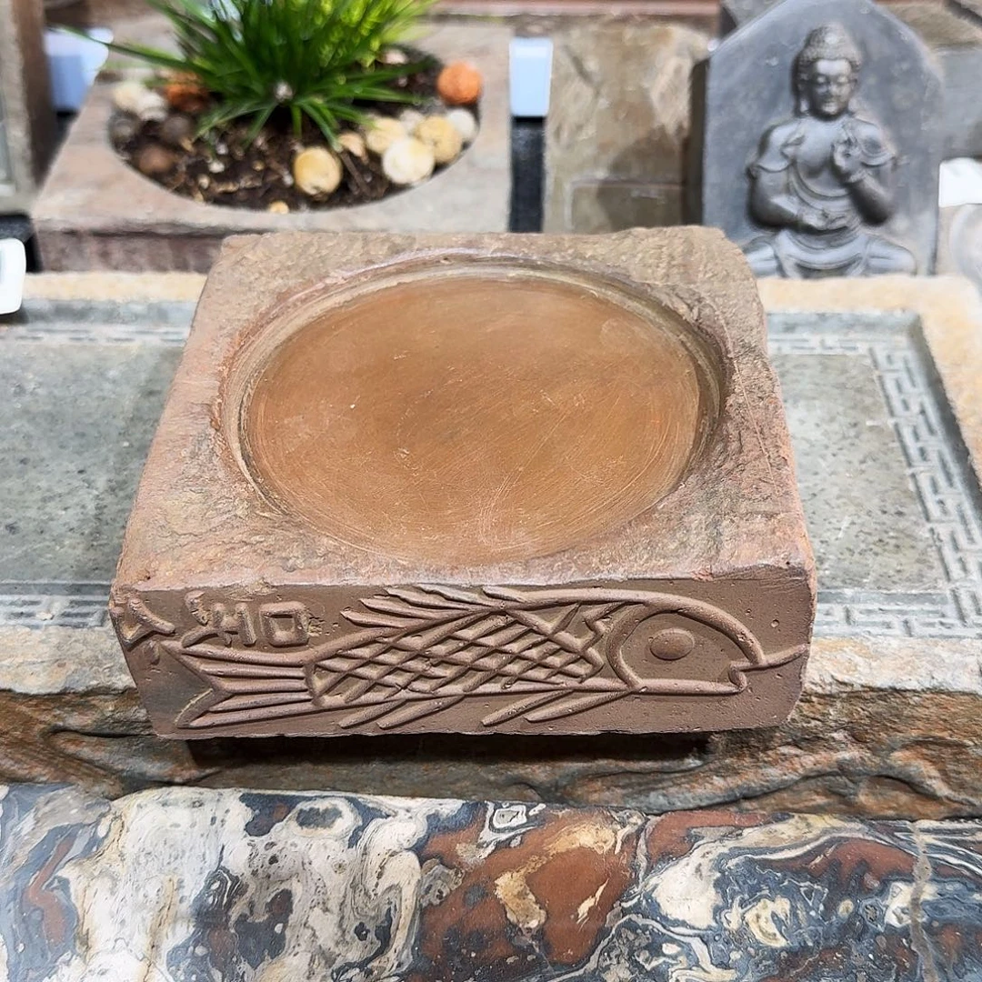 老砖茶台，砚台，画像砖