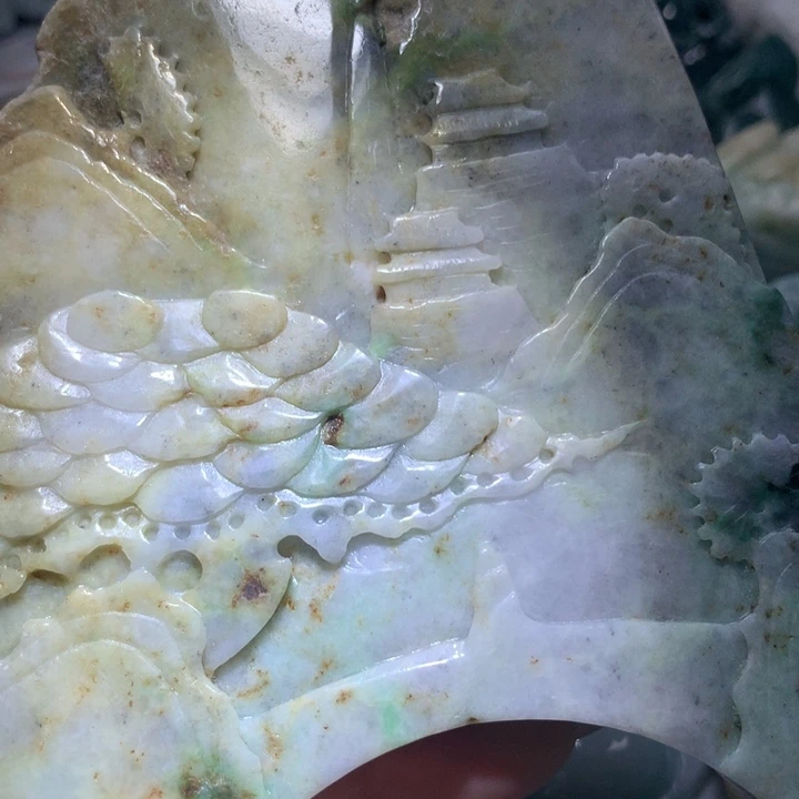 翡翠未镶嵌颈饰保真天然A货翡翠