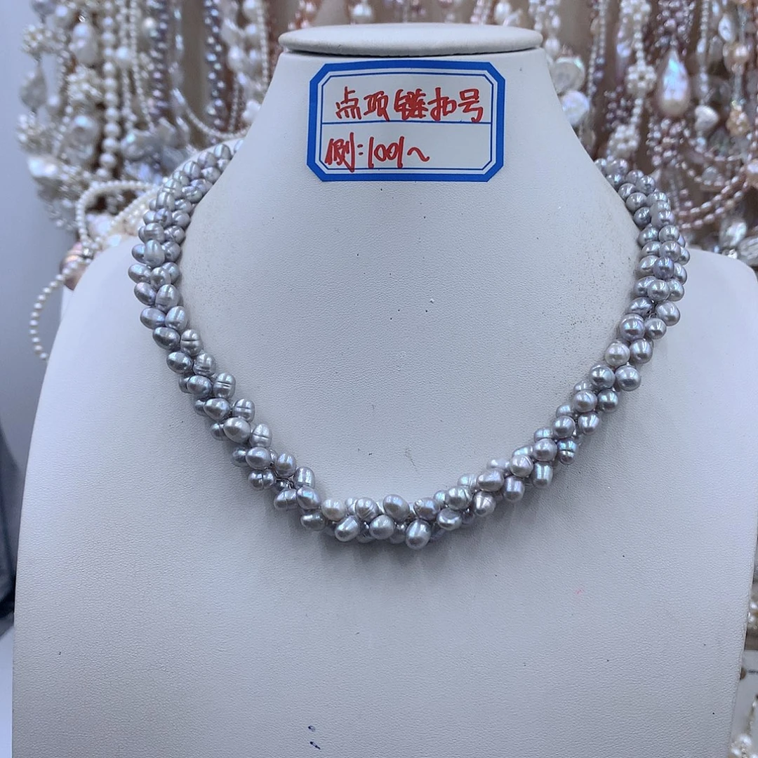 银S925镶嵌项链耳饰淡水珍珠