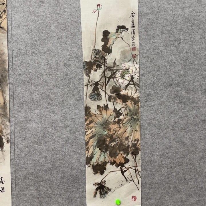 国画花鸟等图案为一体而