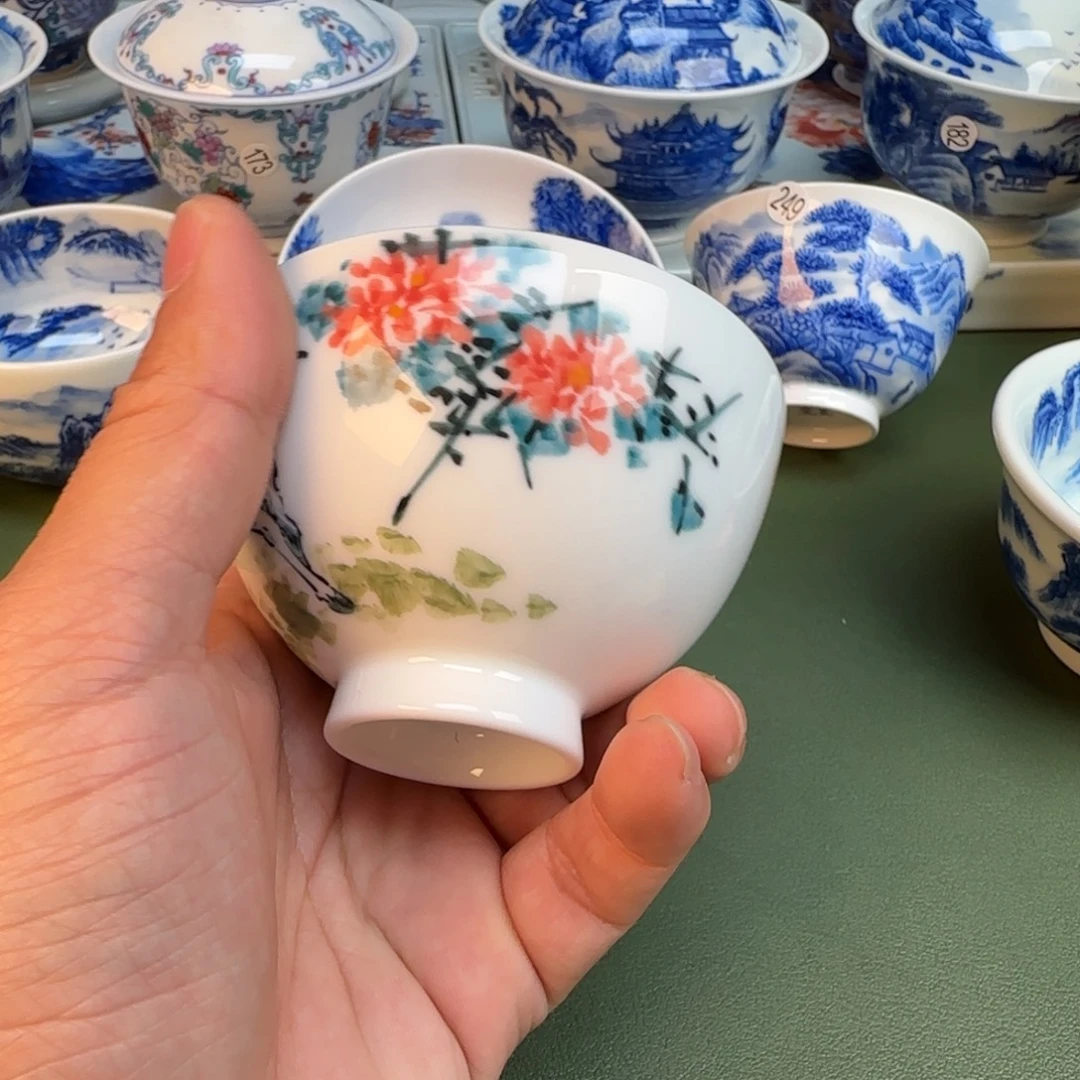 纯手工纯手绘茶具石头257