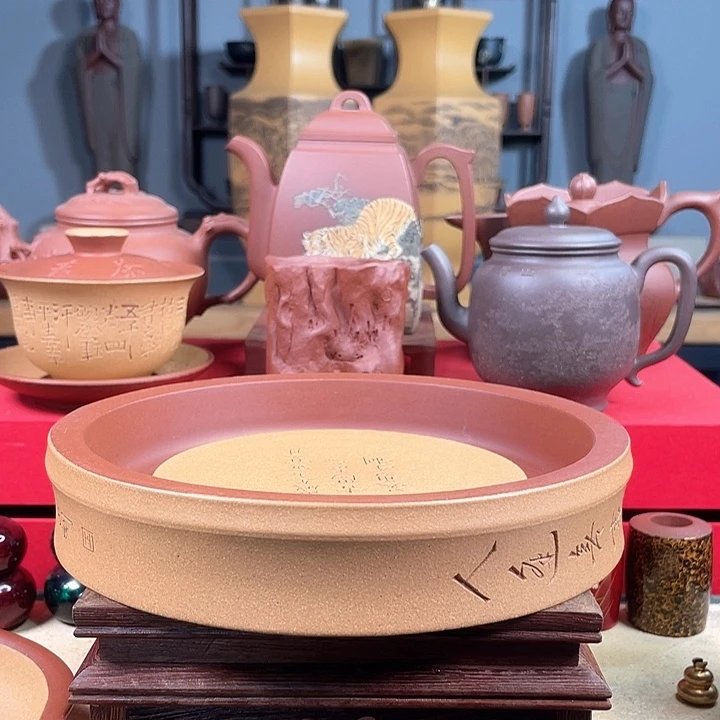 拼***)茶杯紫砂竹干泡壶承微瑕