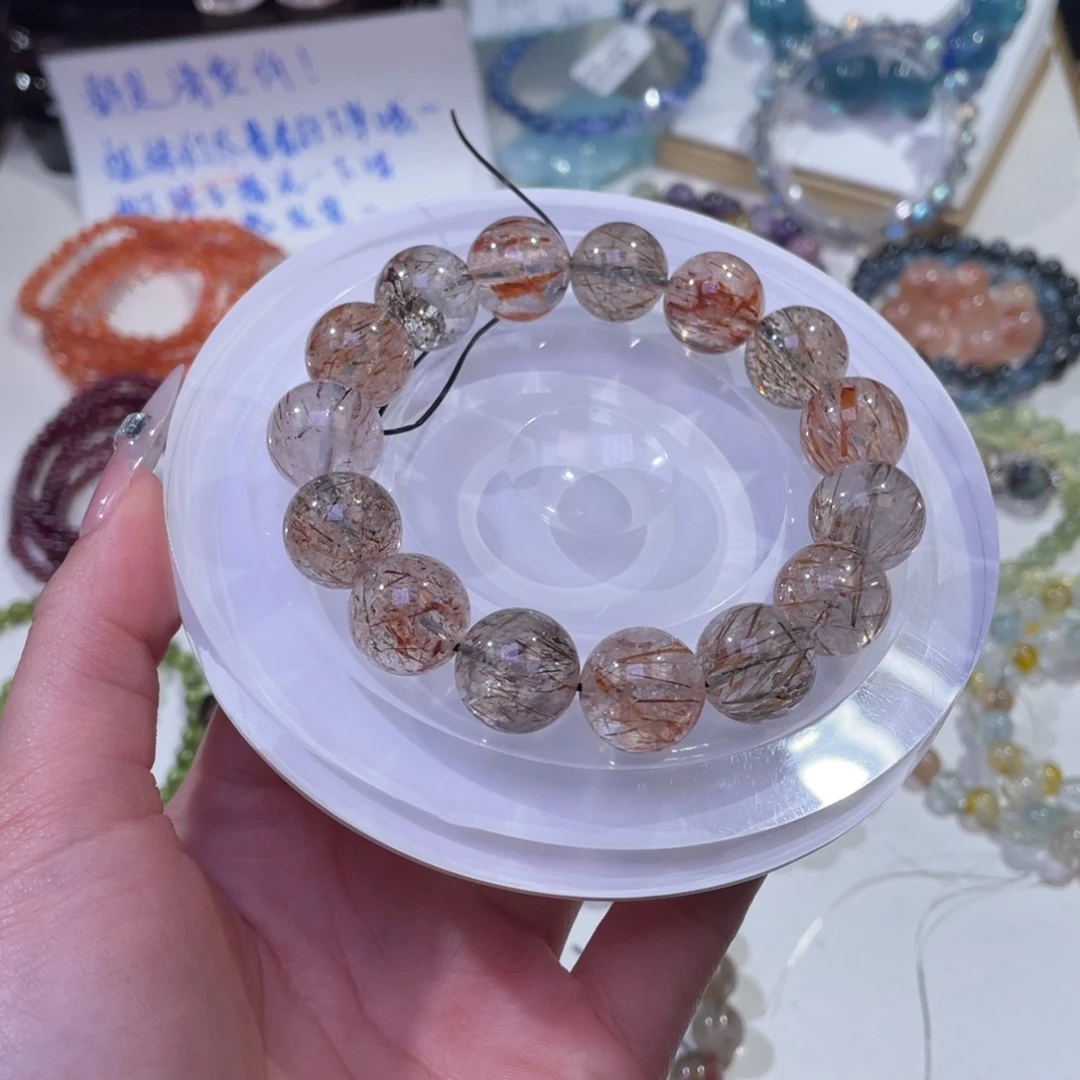 未镶嵌手链水晶黑金超14+