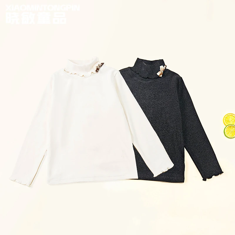 女童蝴蝶结领口T恤3C5381