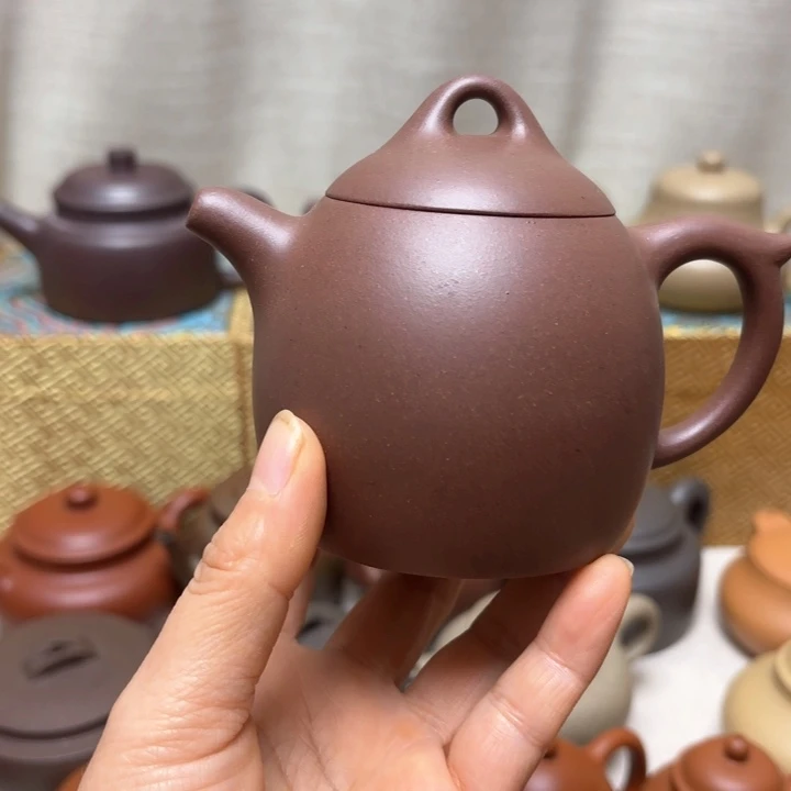 紫砂茶壶天**勤深井紫泥微瑕福利