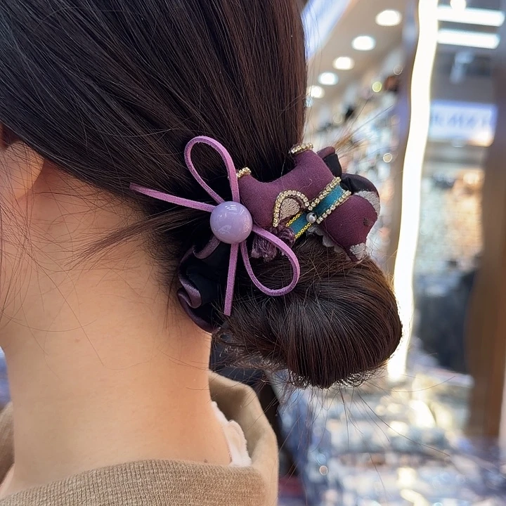 布艺铁合金小马头绳-5