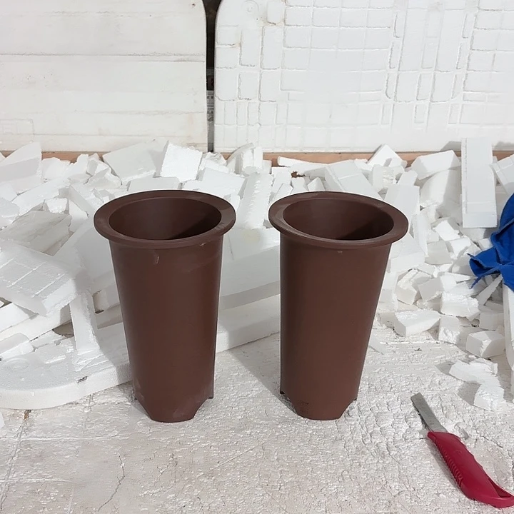 紫砂花盆特价桶盆紫色两个