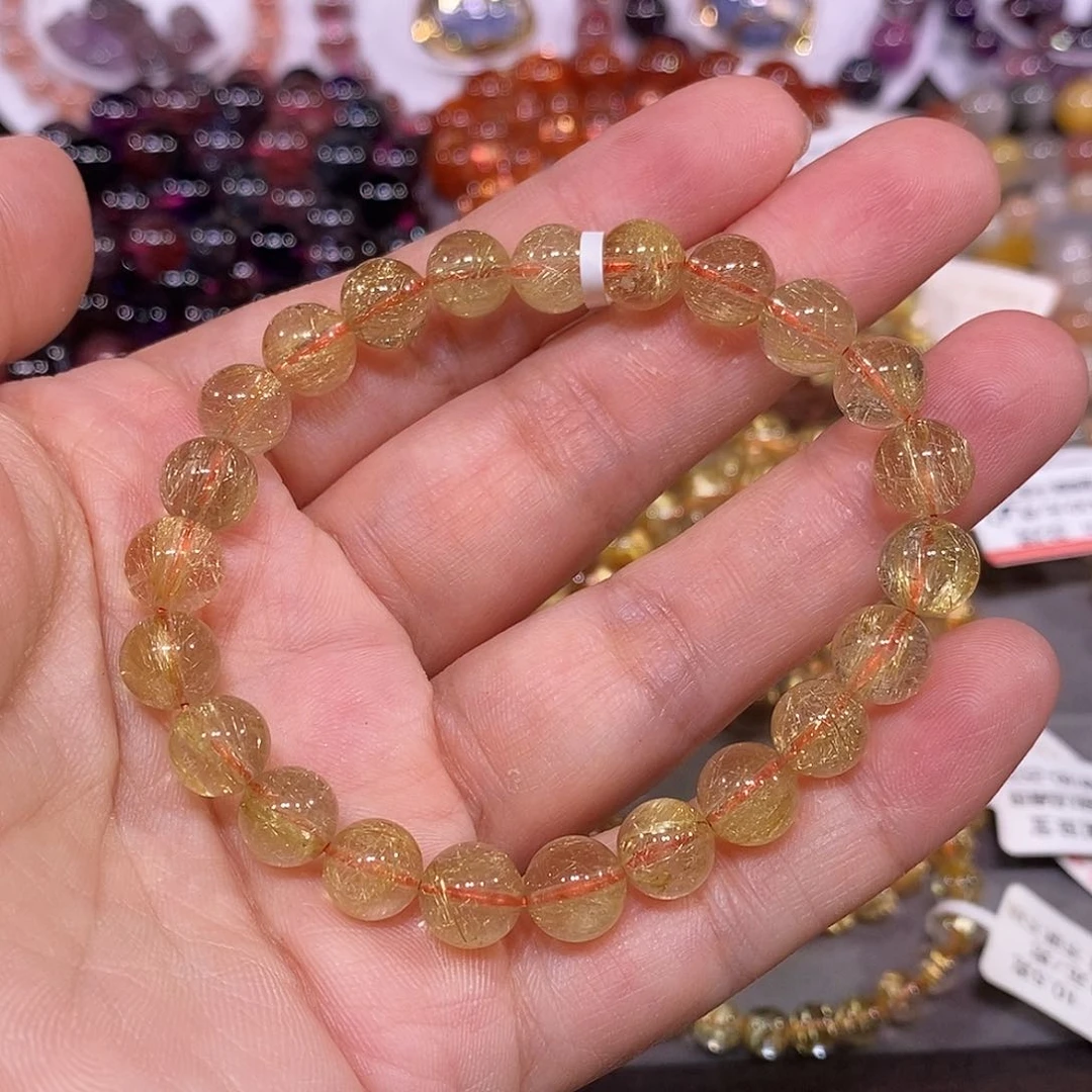 未镶嵌手链水晶金发晶8