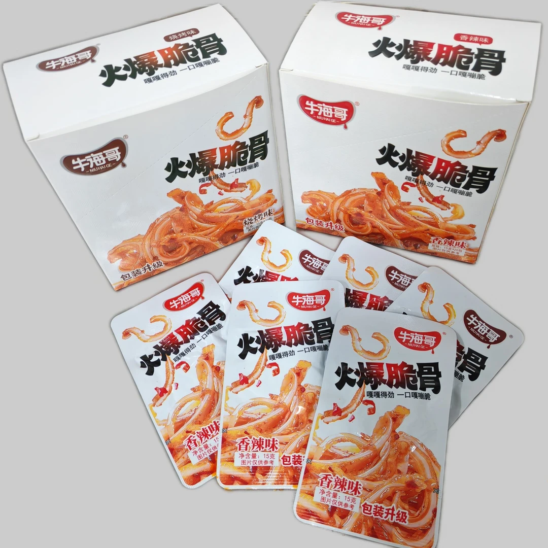 牛海哥牛海哥香辣烧烤麻酱味即食火爆脆骨猪脆骨办公休闲解馋零食