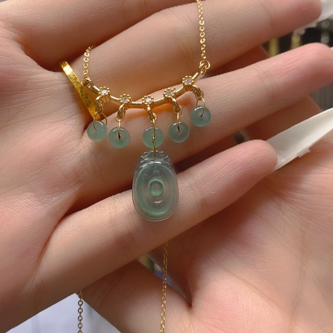 翡翠合金耳饰翡翠