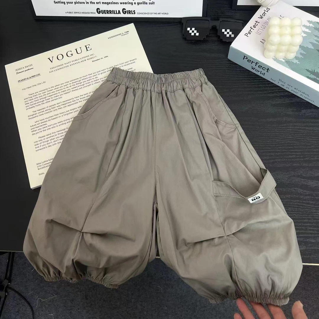 K078韩版儿童天丝冰感棉潮流灯笼中裤