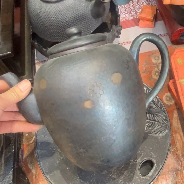 蜜安罐瓷香炉锡茶则
