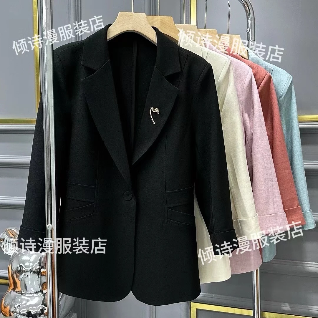 2025新款设计感时尚气质西装女洋气显瘦遮肉休闲女小西服女式218