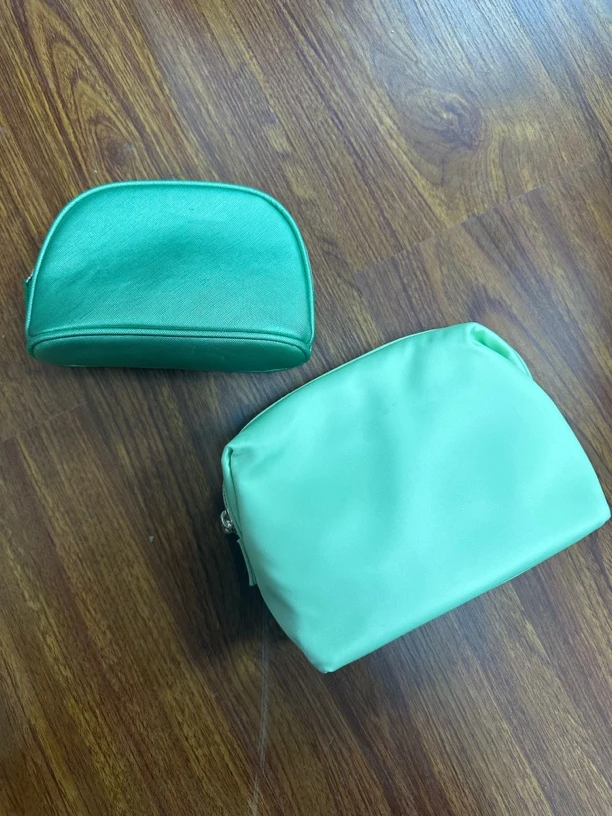 化妆包口小清新便携饺子包尼龙纯色简约风