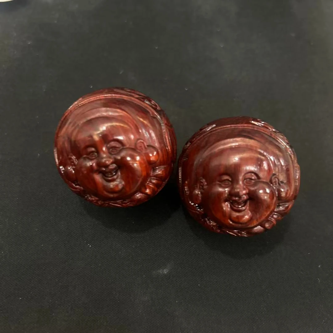 紫檀有福有财按摩球（多样性发一对）