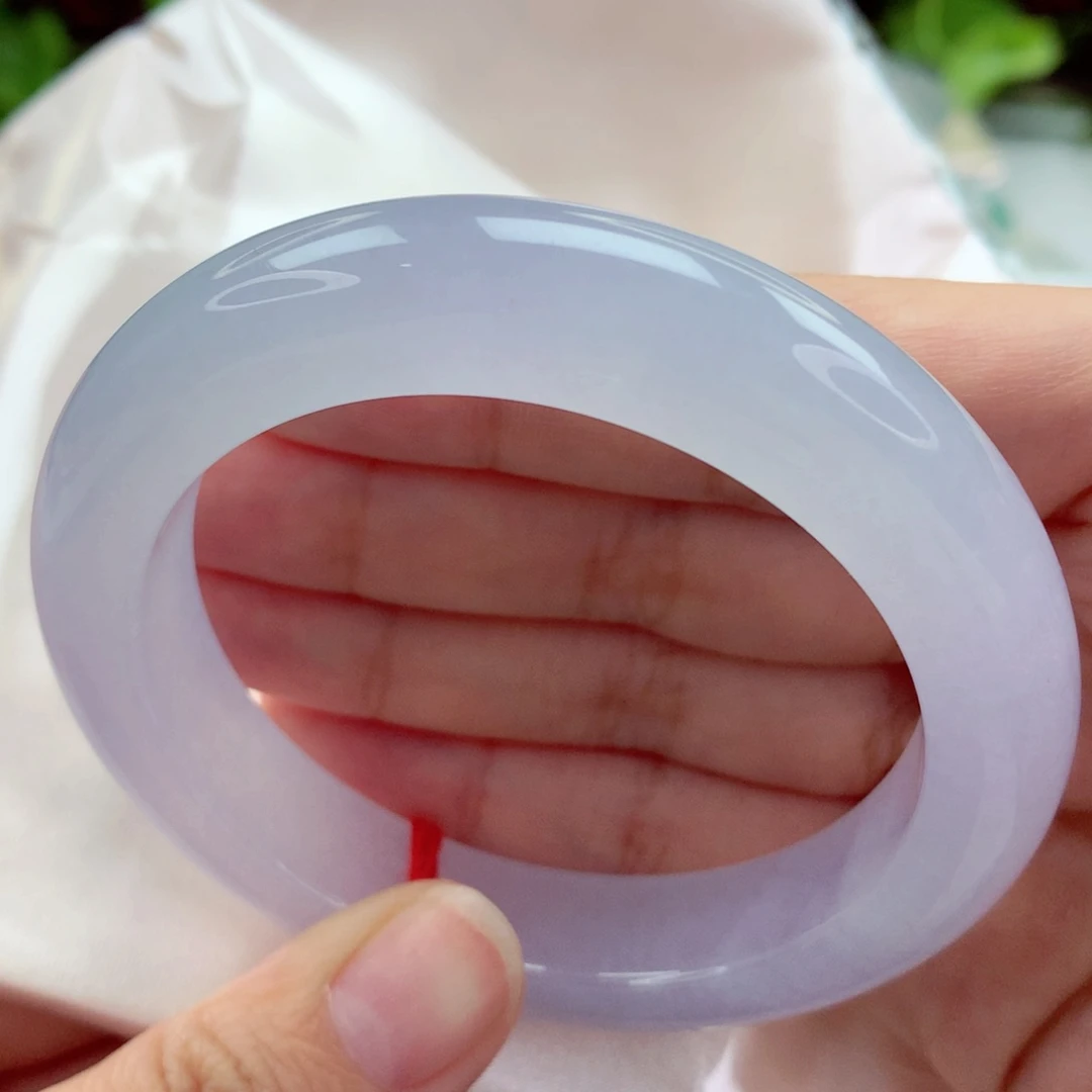 未镶嵌手镯翡翠56冰粉紫 仙气飘飘 喵喵