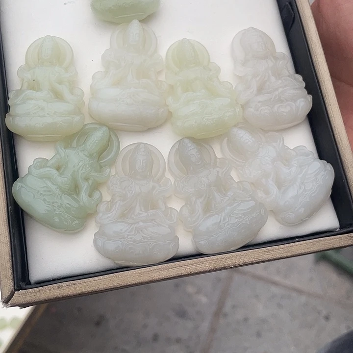 和田玉手镯未镶嵌和田玉渡母观音吊坠多样性发货拍一发一