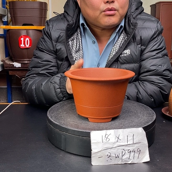 紫砂花盆货号一只WP999