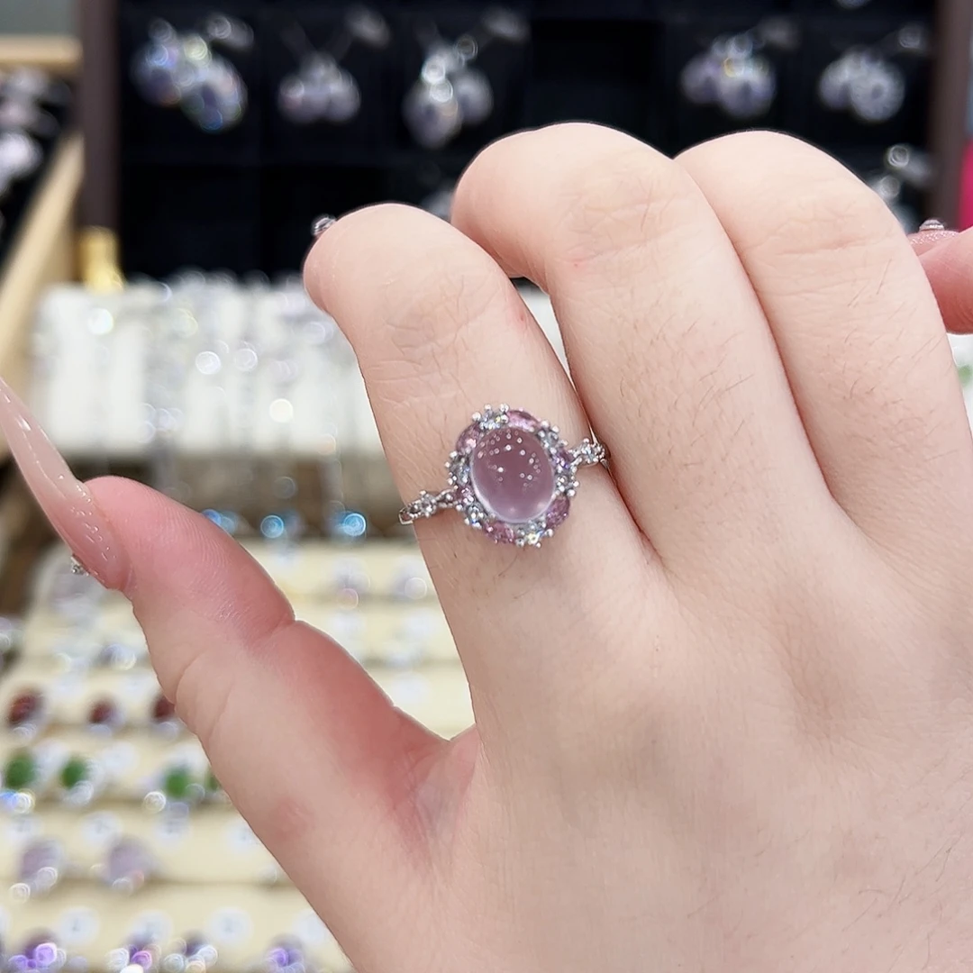 萤石银S925镶嵌戒指