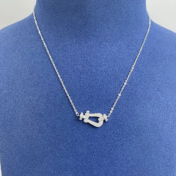 PT950铂金 马蹄扣套链42➕3cm