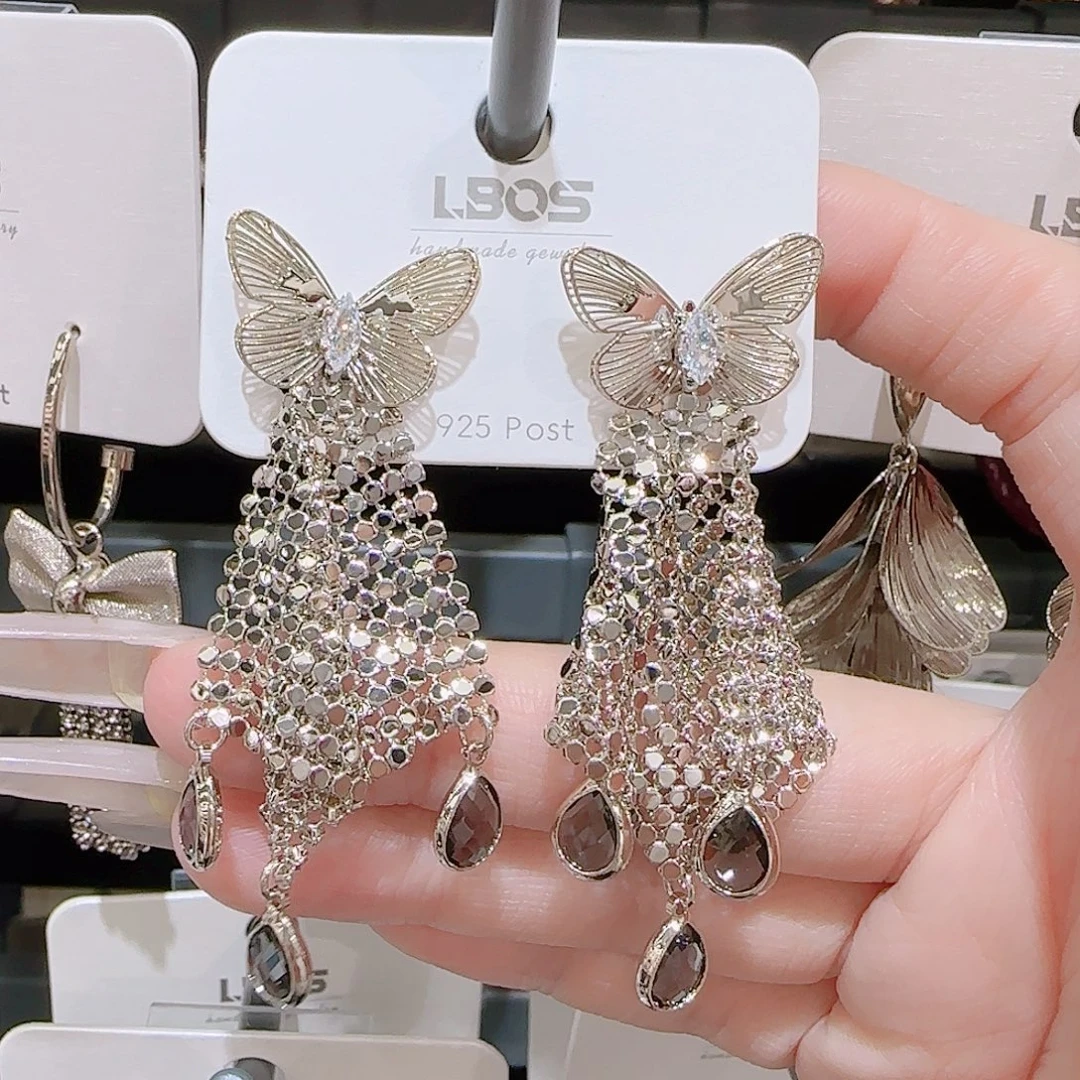 锆石铜合金925银耳环