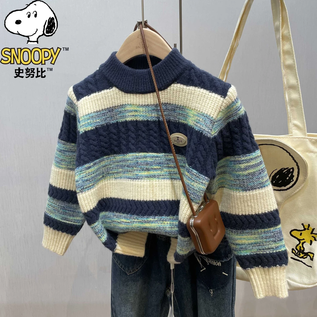 Snoopy/史努比2025秋冬新款儿童男童毛衣男孩针织衫