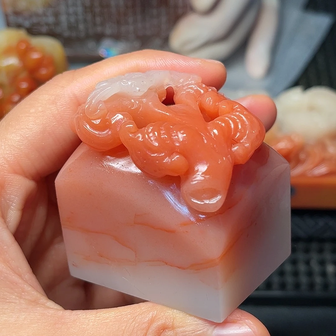 寿山石印石我想吃东西我自己