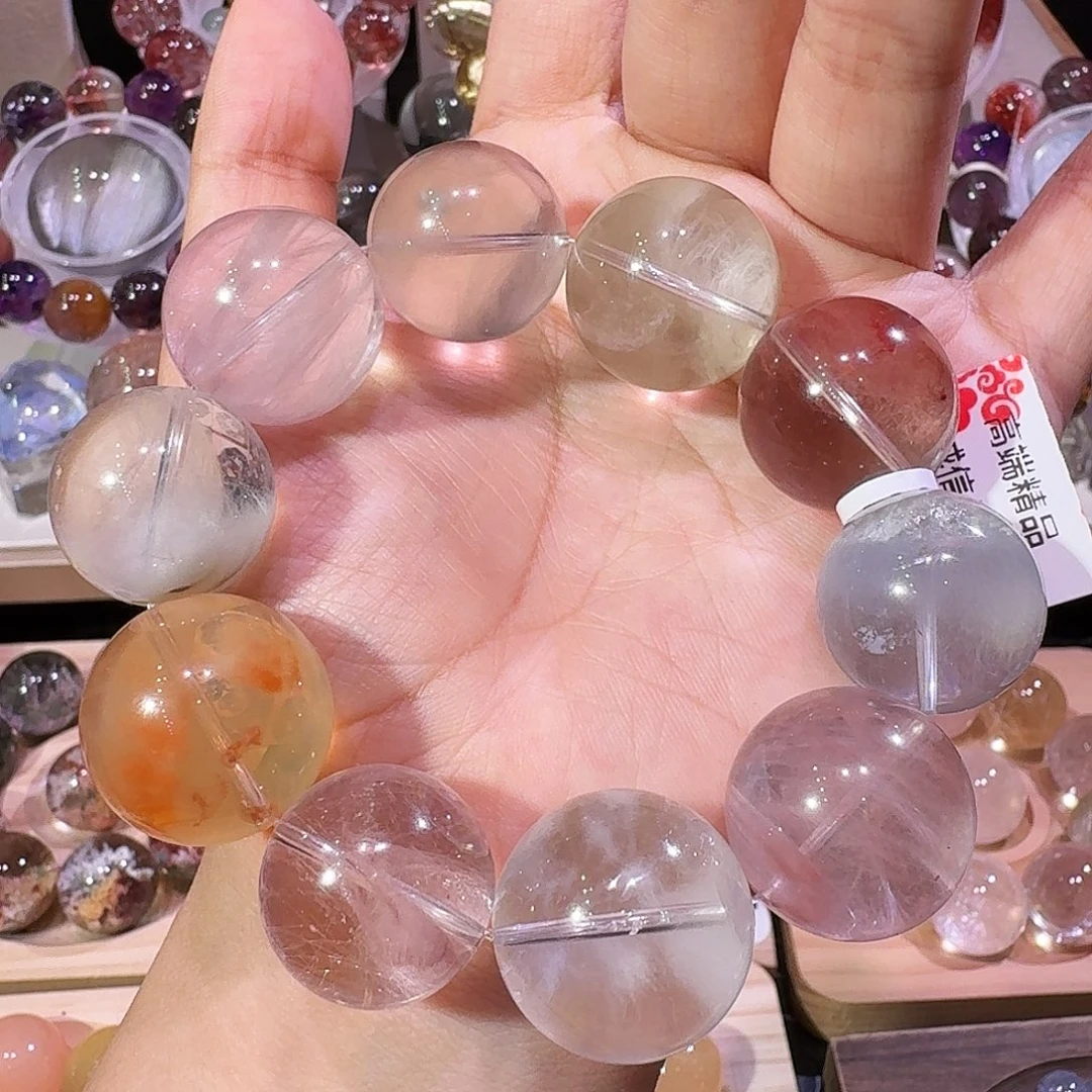 水晶手链未镶嵌天然水晶兔毛手串
