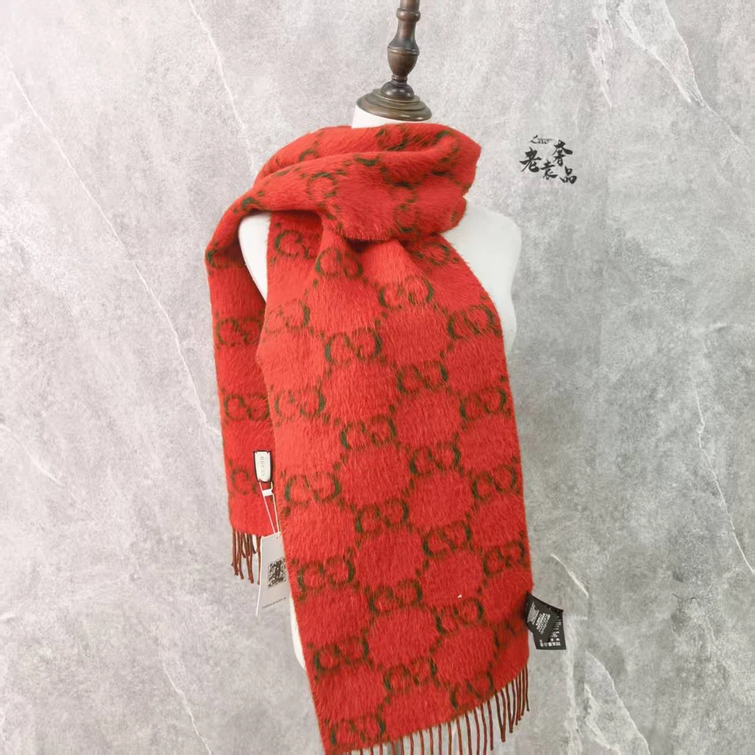 99新 GUCCI/古驰 海囤J/古驰围巾/30*196/lu79228