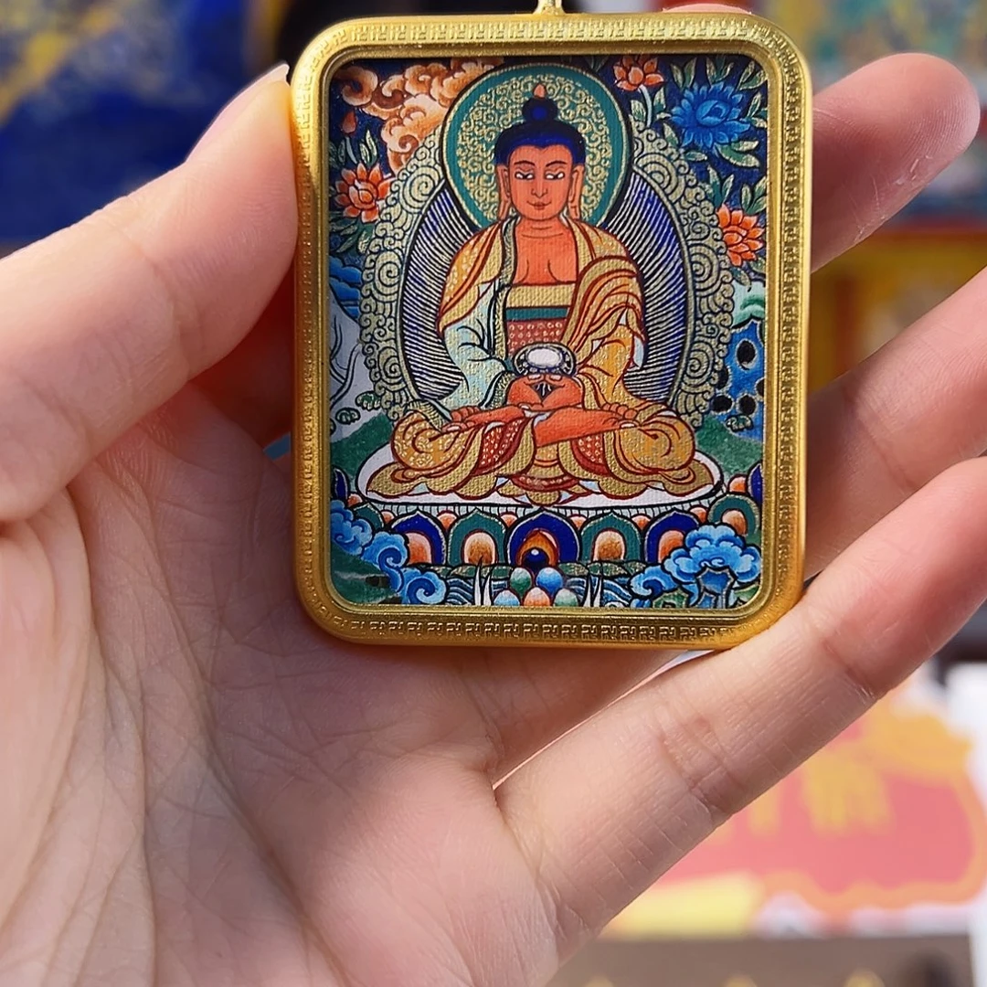 铜铁合金类热贡彩唐 阿弥