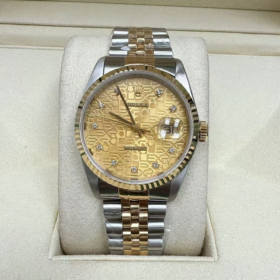 99新 Rolex/劳力士 劳力士/日志/金电脑/36mm/原钻/16227/大扣金