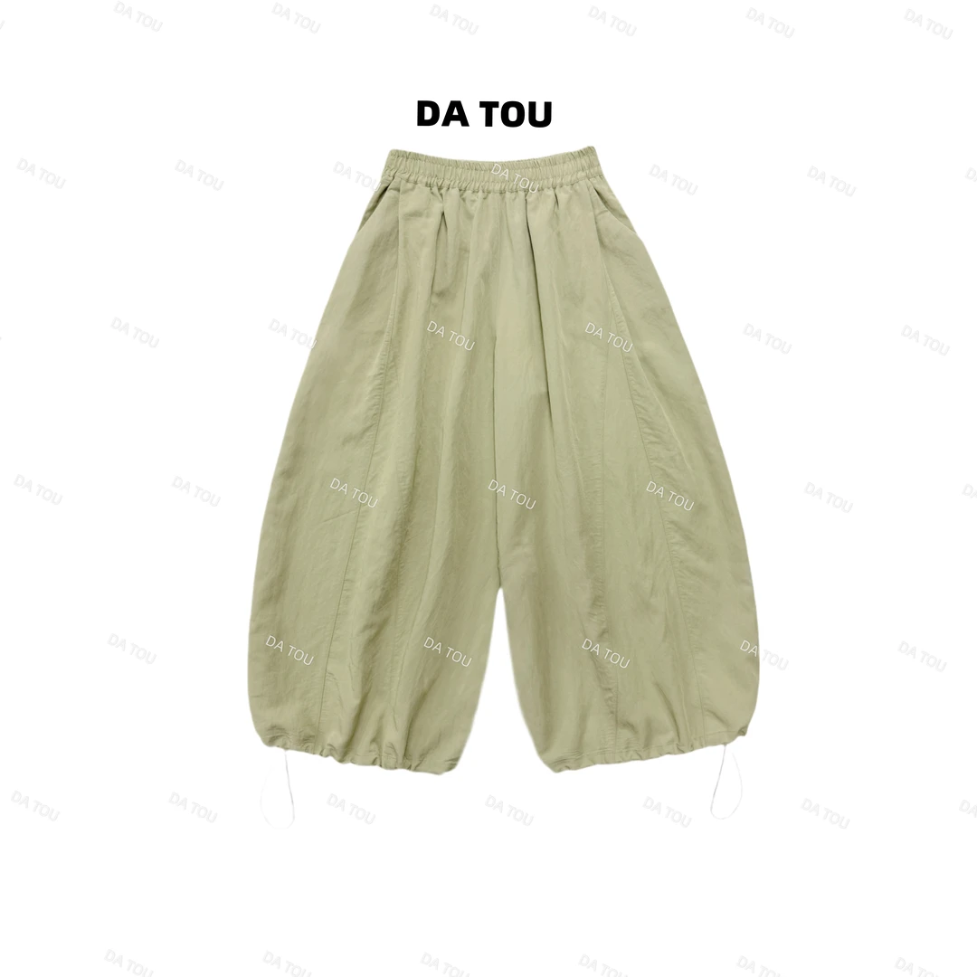 DT【慵懒天菜】分割线立体剪裁加量莱赛尔亚麻气球裤DT324