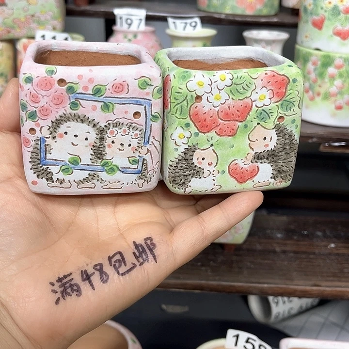 上***咩手工制作多肉花盆