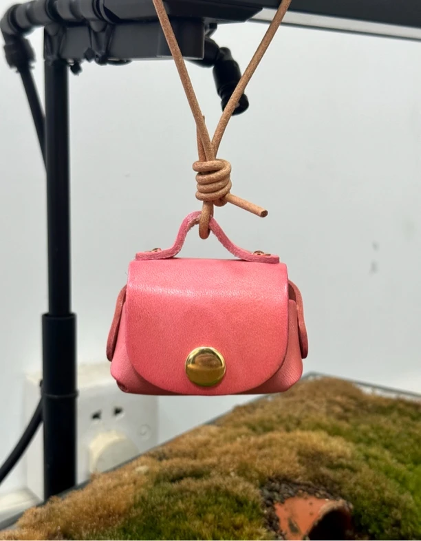 纯牛皮简约复古调实用耳机盒小确幸包挂车配饰