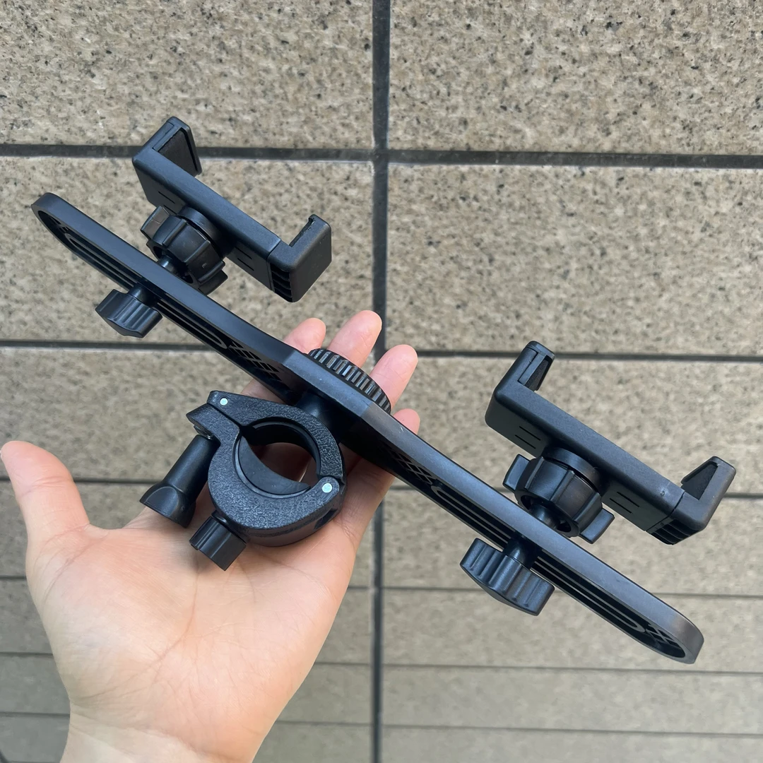 直播三脚架增机位手机支架多个手机直播支架多机位夹三机位通用