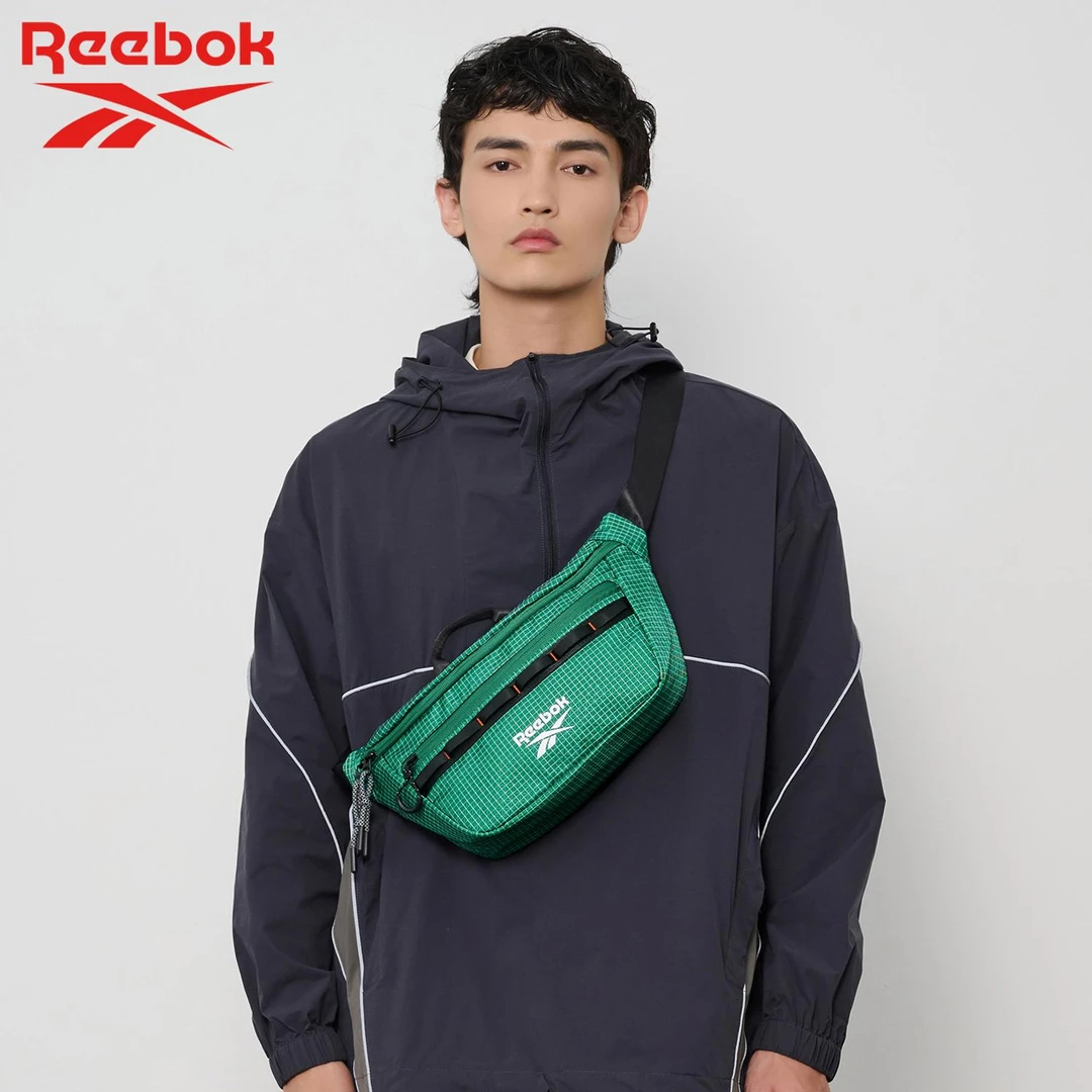 Reebok/锐步胸包潮流休闲运动包男女单肩包出游大容量机能斜挎包