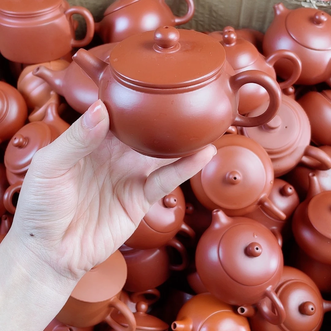 潮州紫砂朱泥茶壶古壶140