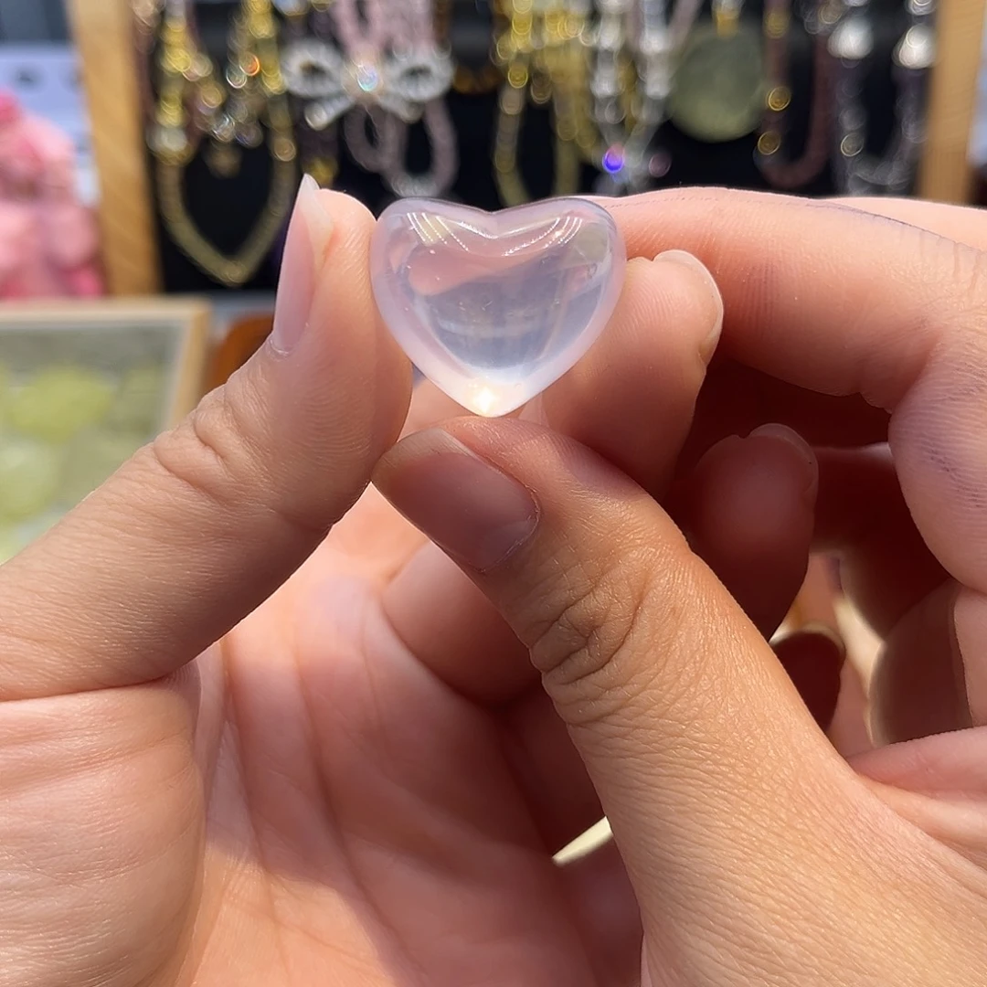 银S925镶嵌颈饰水晶粉水爱心23