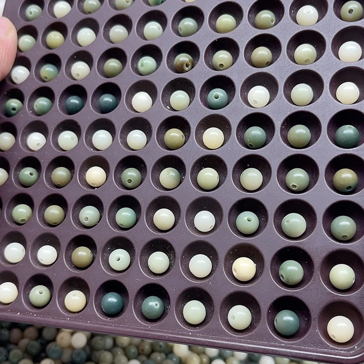 白玉菩提吊坠微瑕8青提圆珠100卡灯牌宠100颗