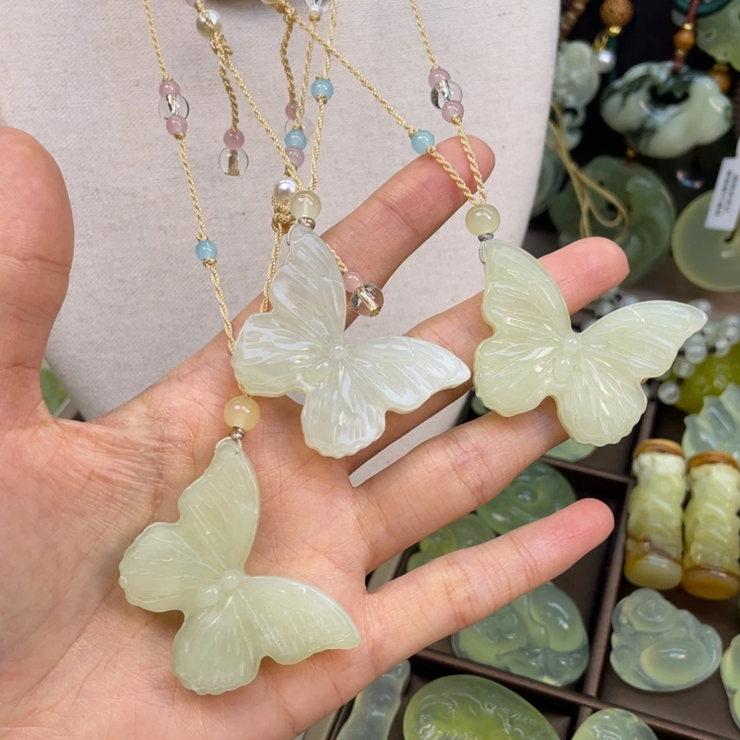 蛇纹石玉未镶嵌项链随机发默认瑕疵
