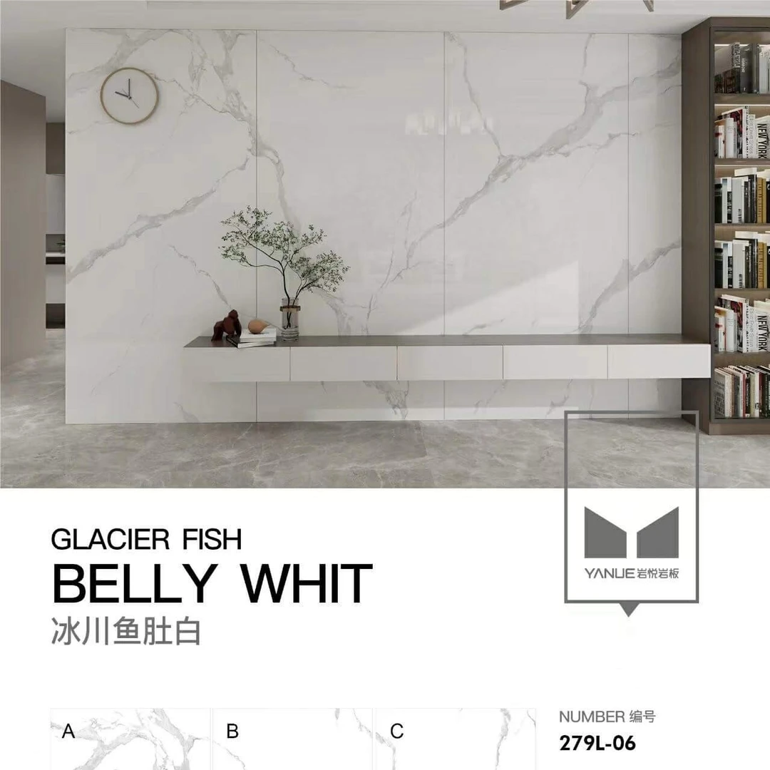客厅岩板背景墙800x2600连纹大板亮光哑光装