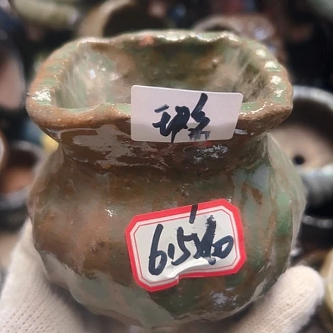 红陶粗陶花盆手工