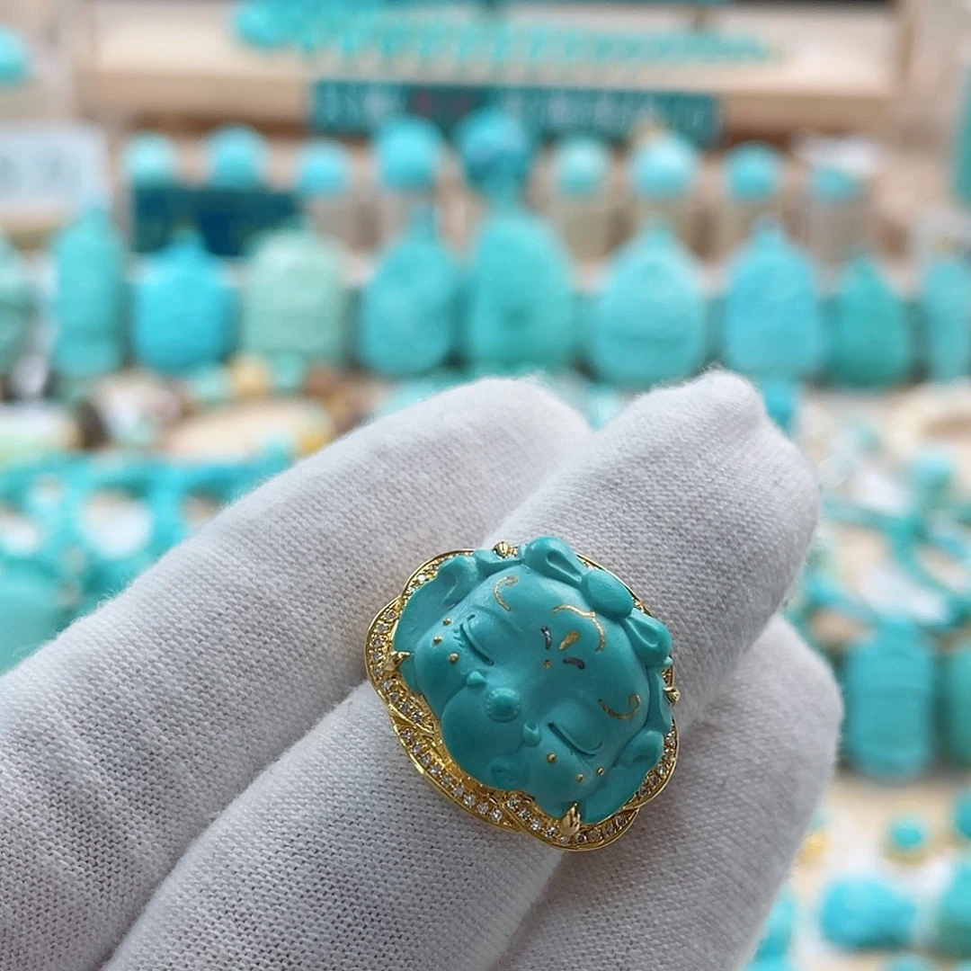 未镶嵌绿松石珠宝奇石